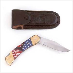 American Flag And Eagle Knife 